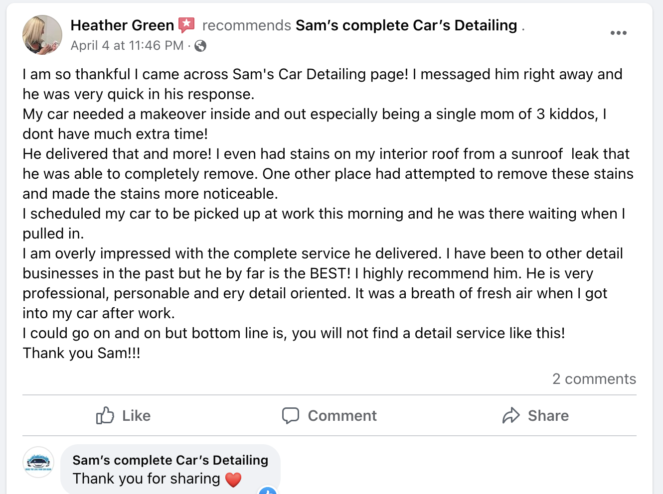 Sam's Mobile Detailing